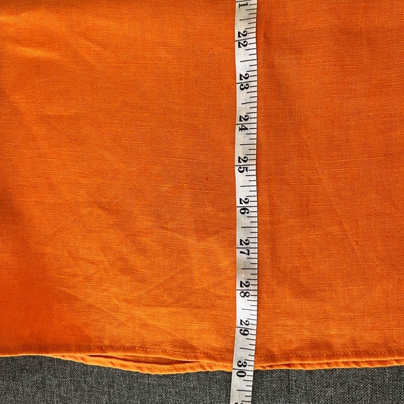 REFORMATION 100% Linen Orange Strapless Marcella Midi Dress w/ Slit 0 - Picture 15 of 15